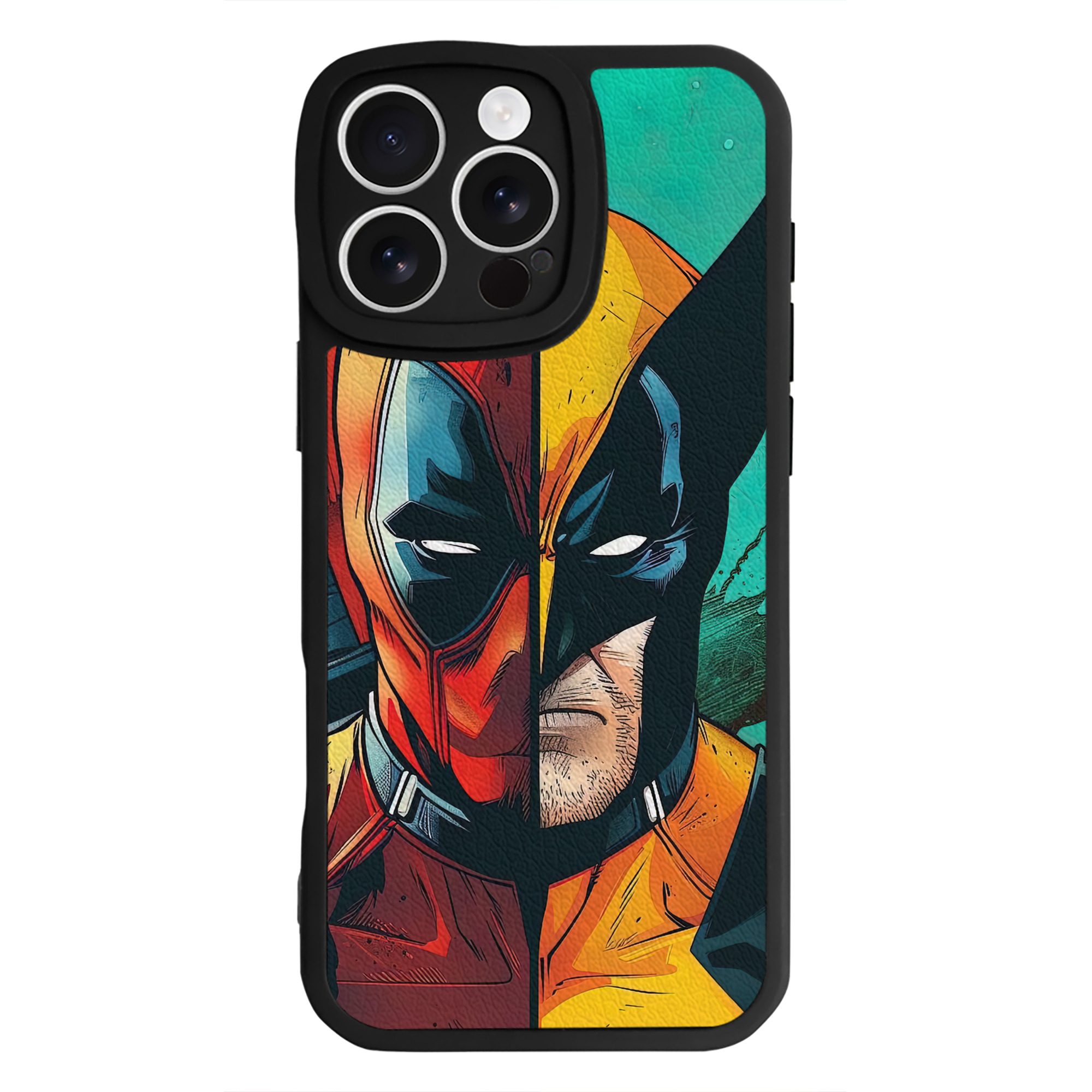 （画像用） Deadpool デッドプール 【iPhone 16シリーズ対応】シリコンスマホケース（レザー調） 材質：シリコン